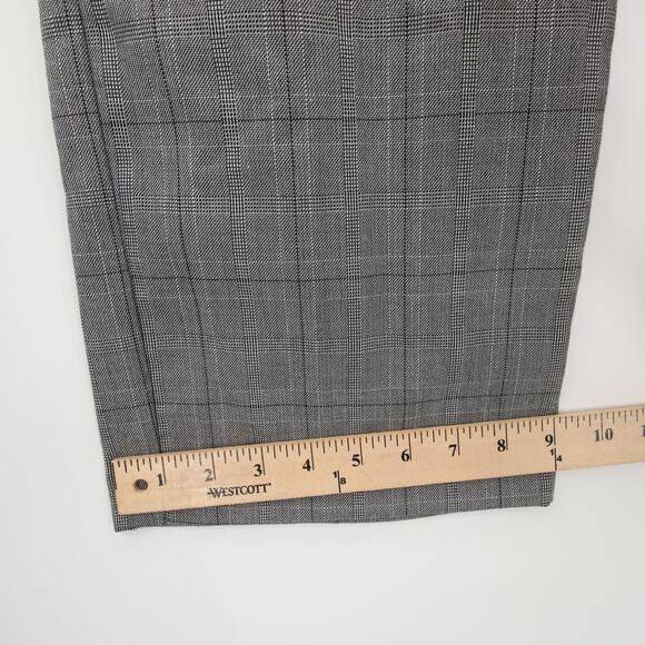 Alfred Dunner Pants Gray Plaid Check Trousers Comfort Waist Classic Fit 14 NWT - Picture 8 of 14